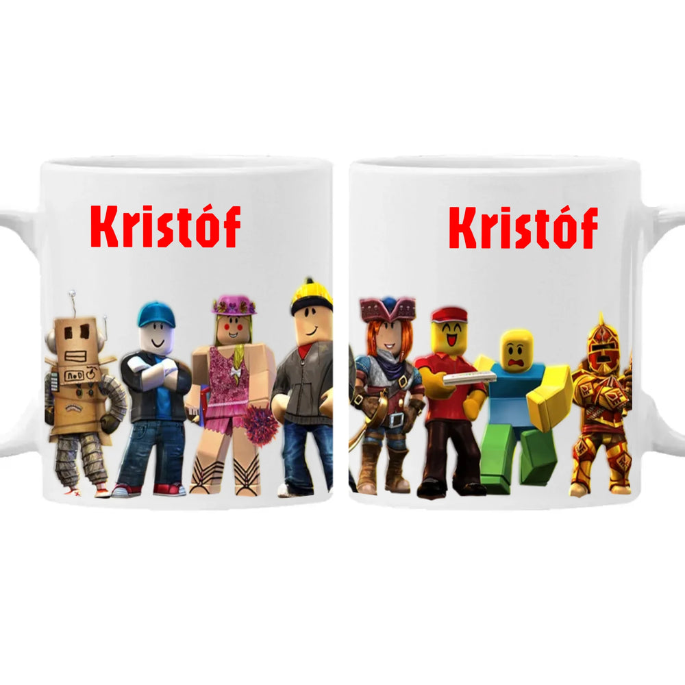 Roblox bögre - saját névvel