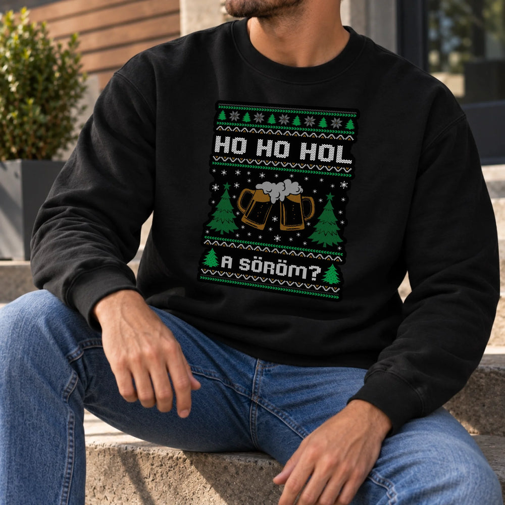 Hol a söröm? - karácsonyi pulóver
