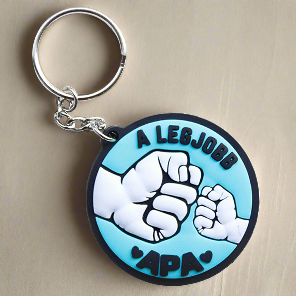 Ajándék kulcstartó apáknak és papáknak választható mintával - A legjobb apa kulcstartó