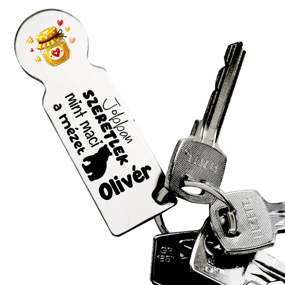 Jobban szeretlek bevásárlókocsi érme kulcstartó