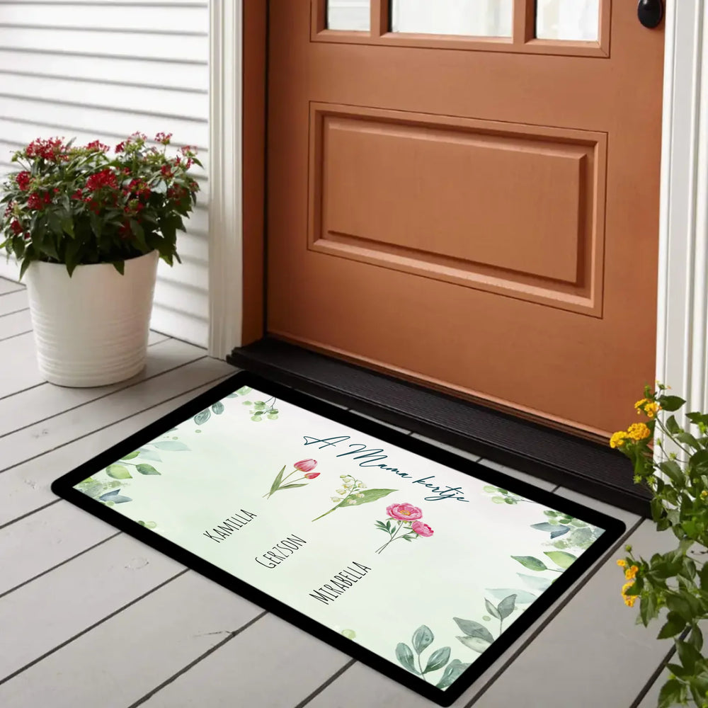 Mama kertje - szerkeszthető mintás lábtörlő nagymamáknak