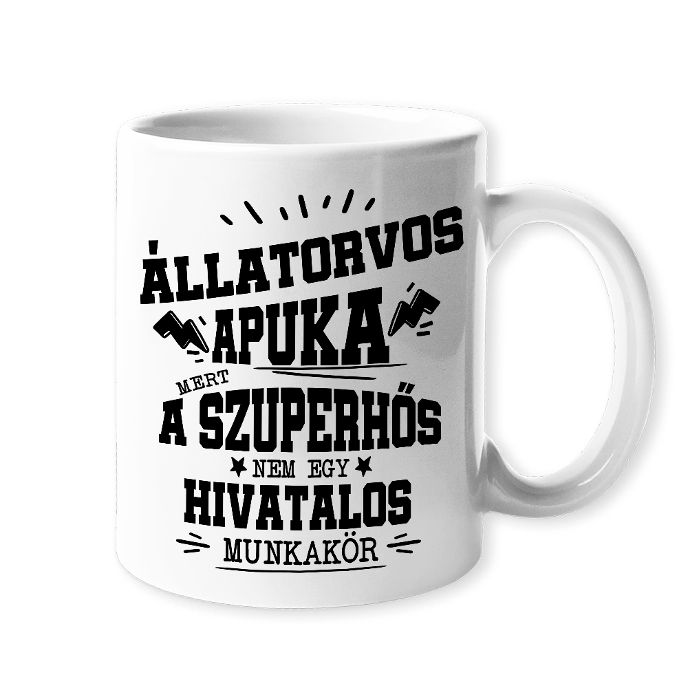 Állatorvos apuka- egyedi ajándék bögre apának