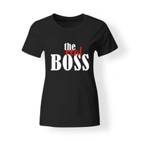 The Real Boss feliratú női póló