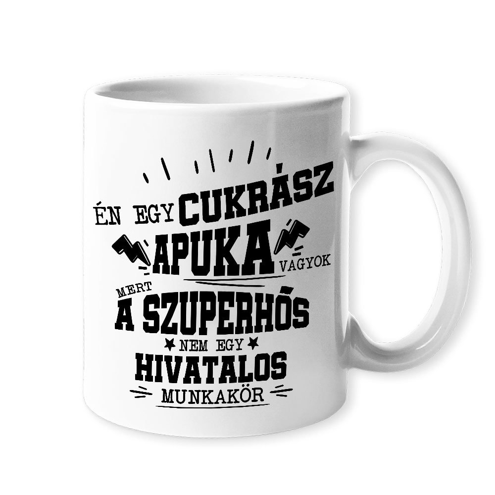 Cukrász apuka- egyedi ajándék bögre apának