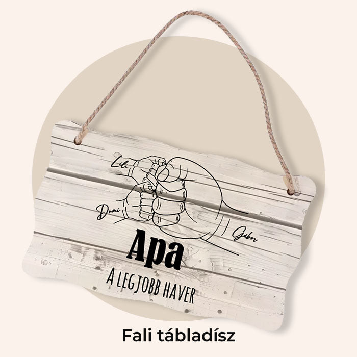 Apa a legjobb haver személyre szabható fali dekor tábla apák napi ajándék.