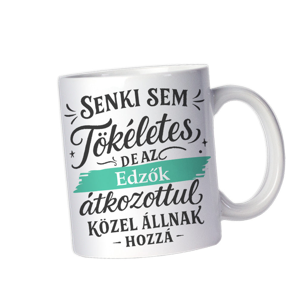 Senki sem tökéletes - ajándék bögre edzőknek