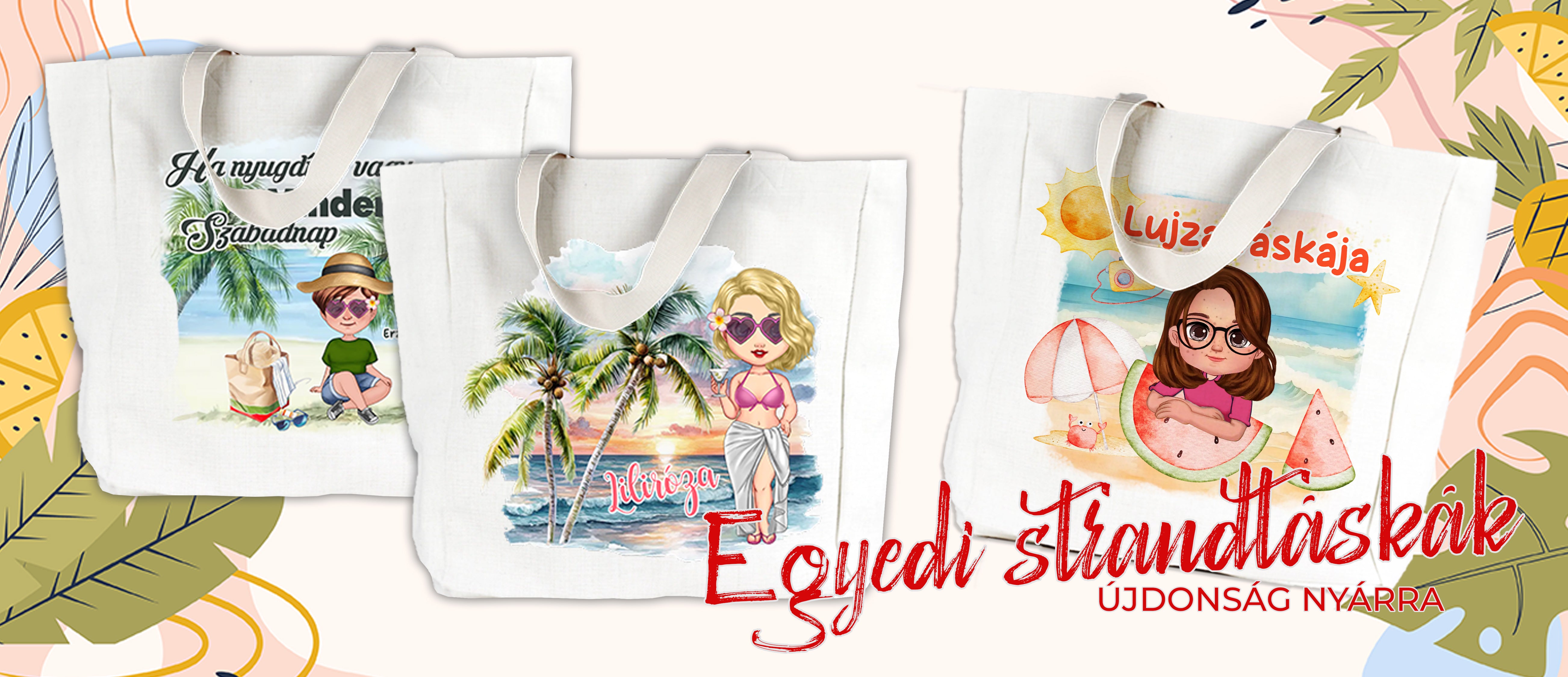 Újdonság Nyárra Egyedi Strandtáskák