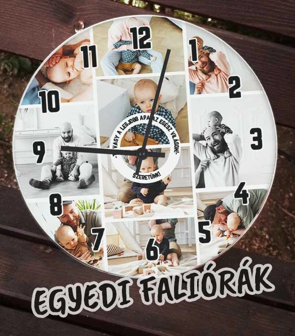 Egyedi Falióra Apák Napi Ajándék