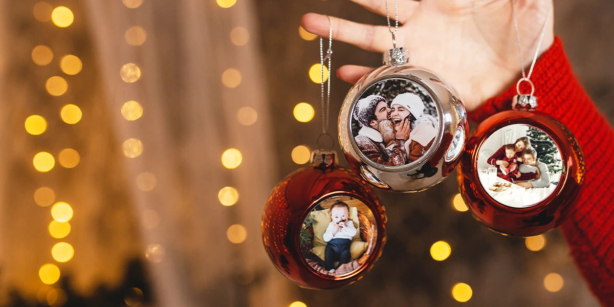 fényképes gömbdíszek