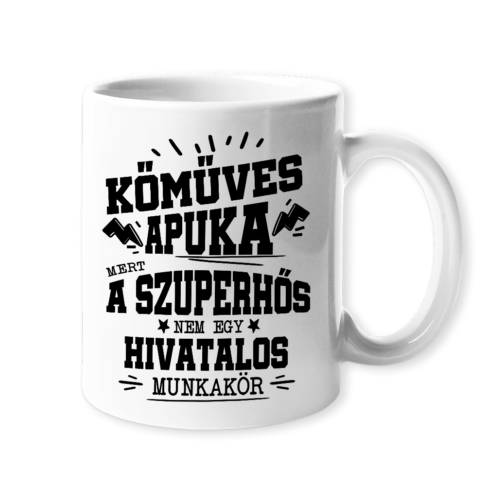 Kőműves apuka- egyedi ajándék bögre apának