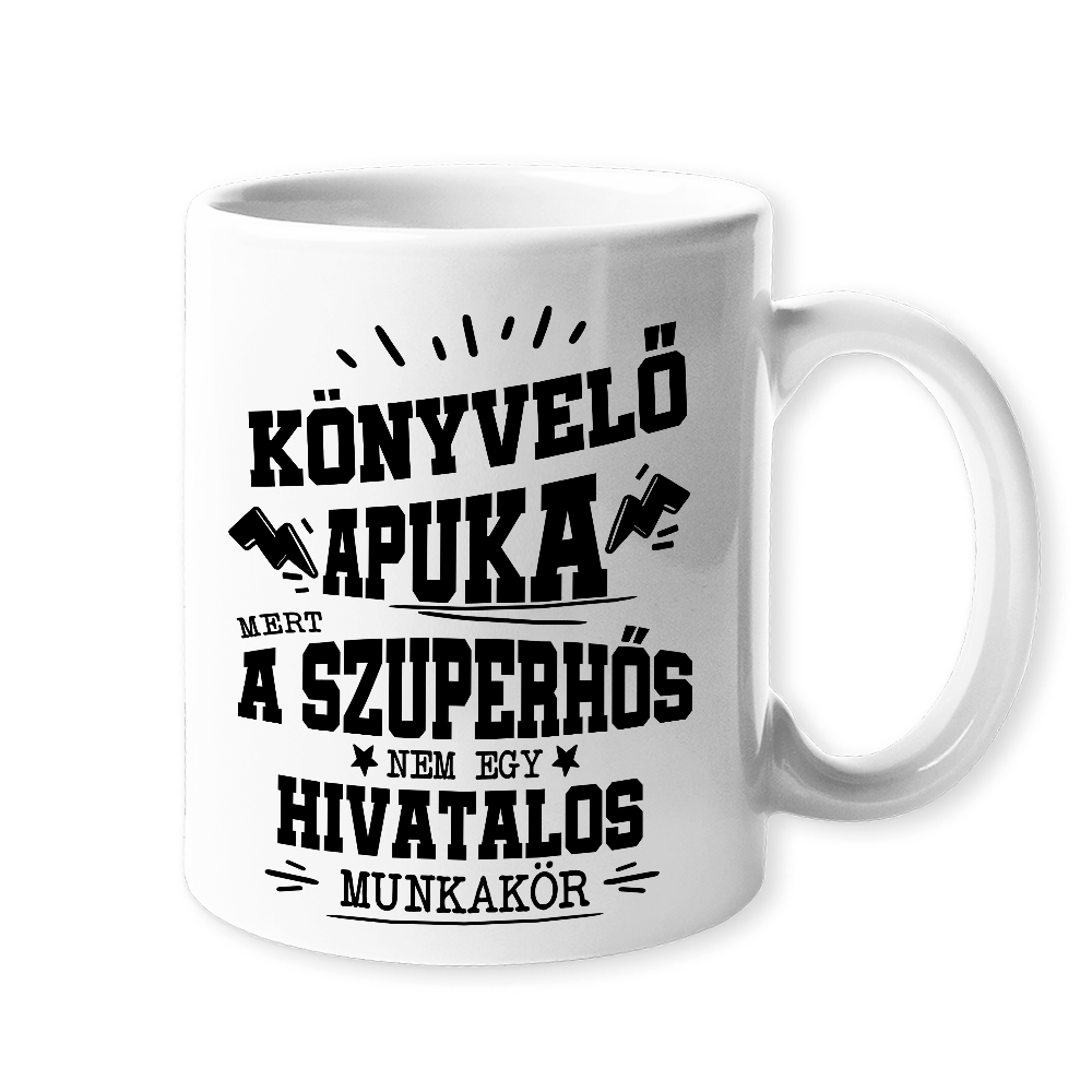 Könyvelő apuka- egyedi ajándék bögre apának