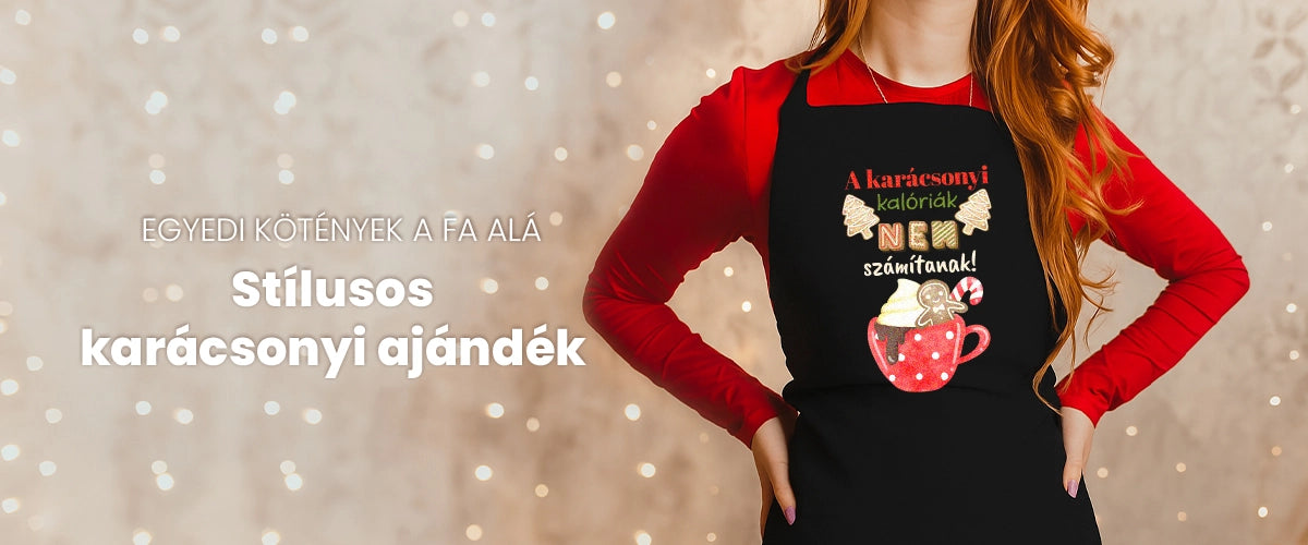 egyedi karácsonyi ajándékötlet - egyedi kötény