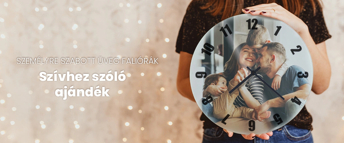 egyedi ajándék karácsonyra - fényképes falióra