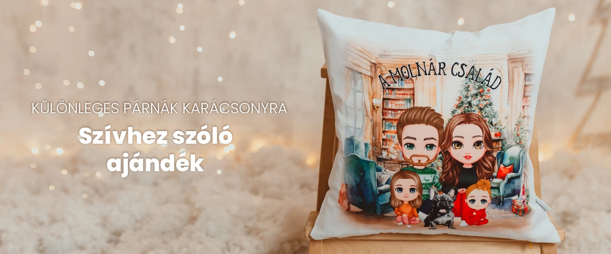 egyedi karácsonyi párnák