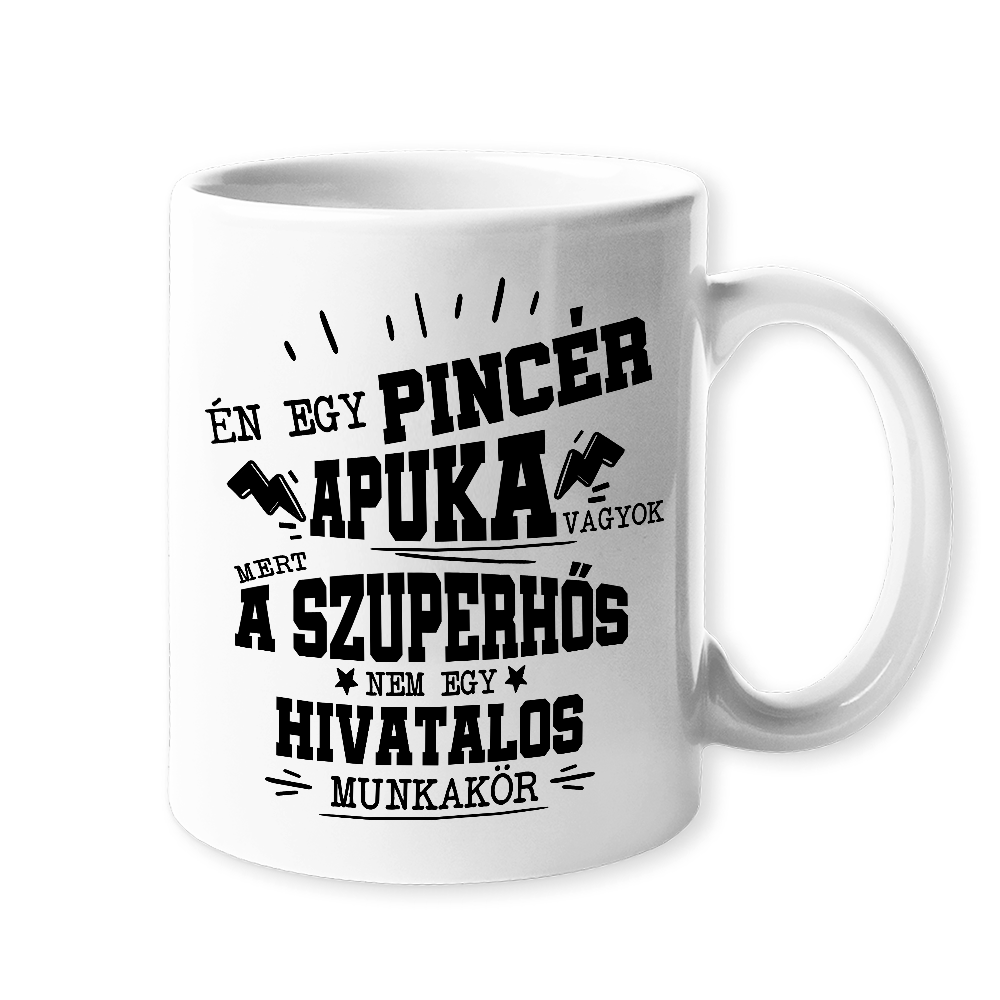 Pincér apuka- egyedi ajándék bögre apának