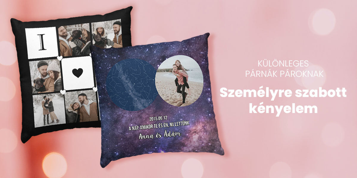 különleges egyedi ajándék párnák pároknak