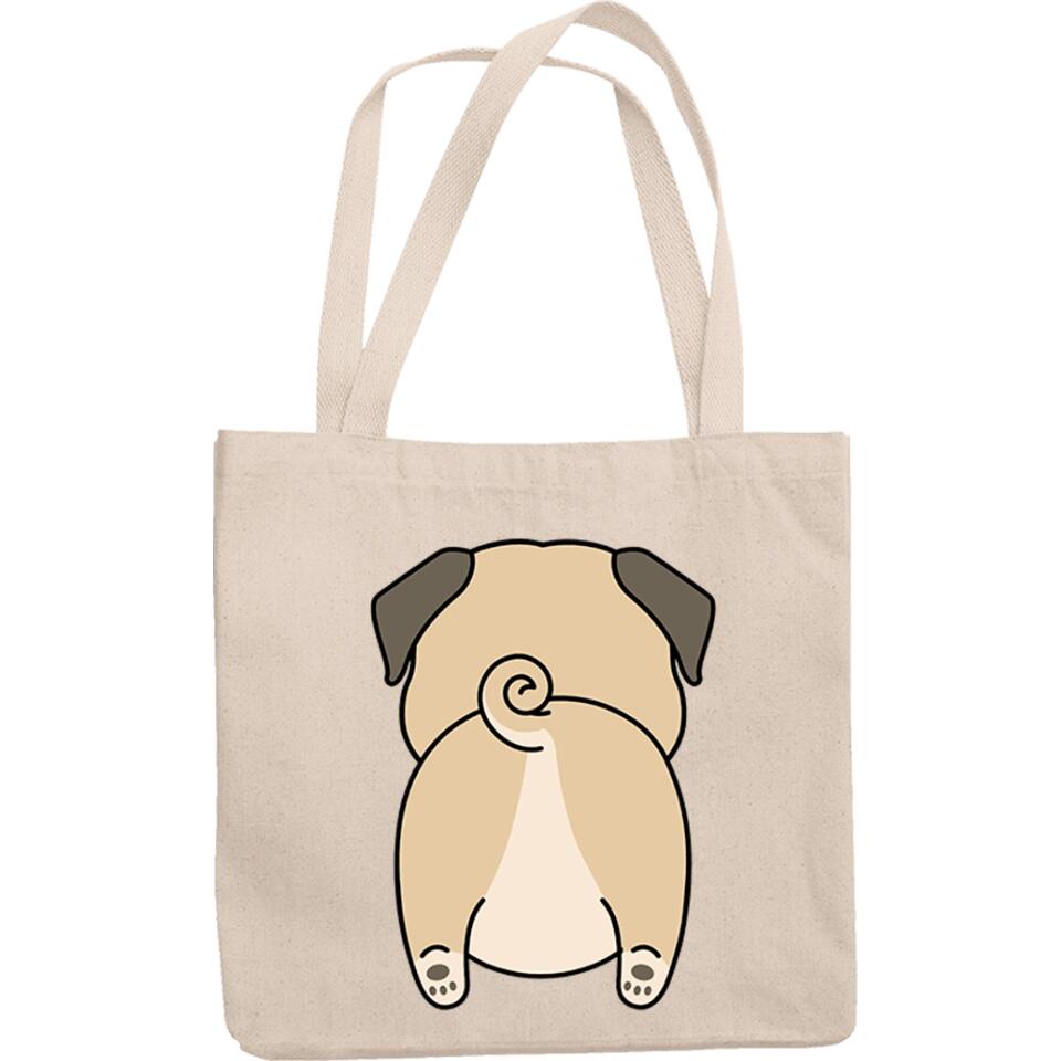 Kétoldalas állatos vászontáska névvel