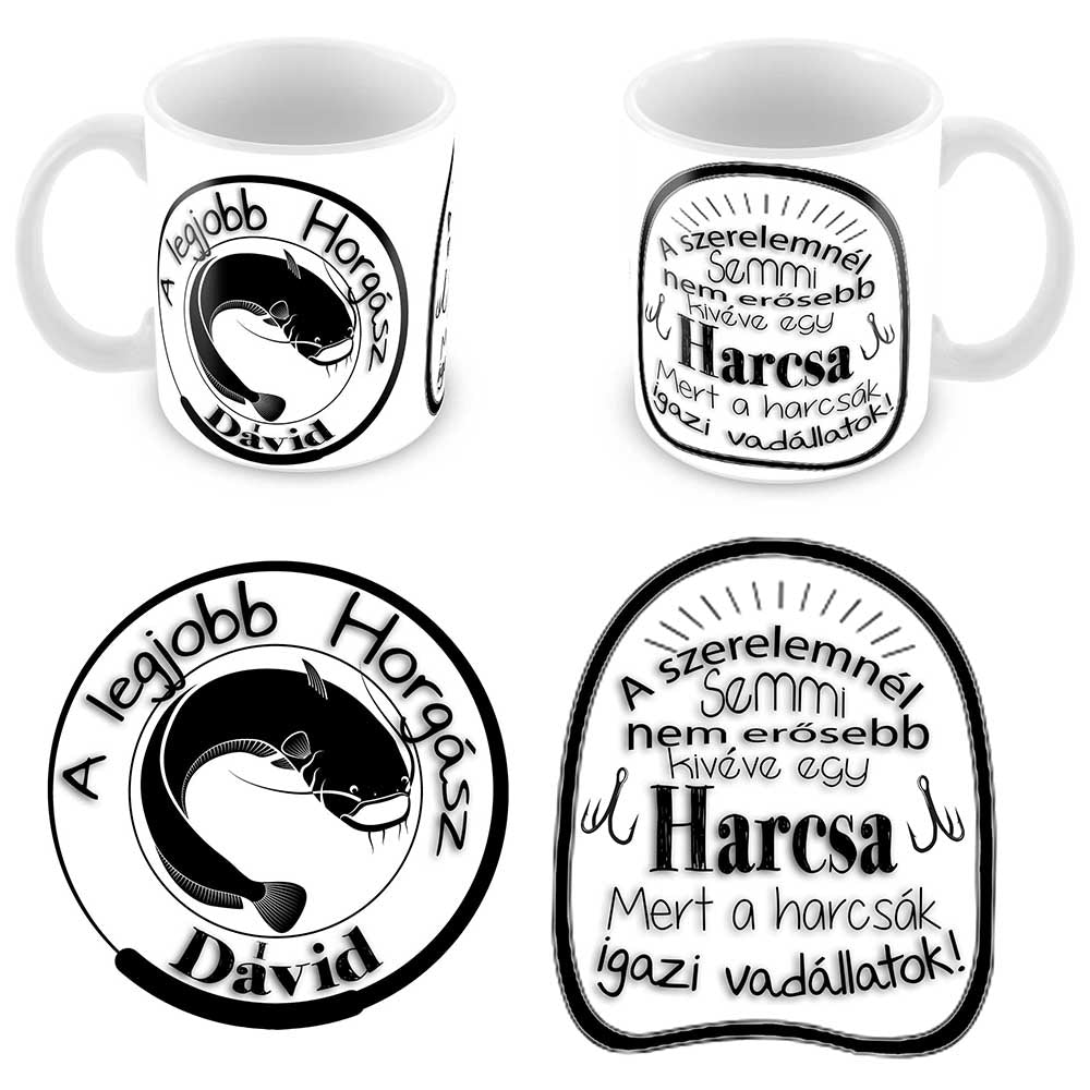 A legjobb Horgász bögre egyedi névvel - Bogreguru