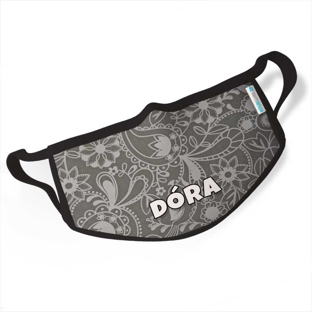 Absztrakt virágos maszk egyedi neves - Bogreguru