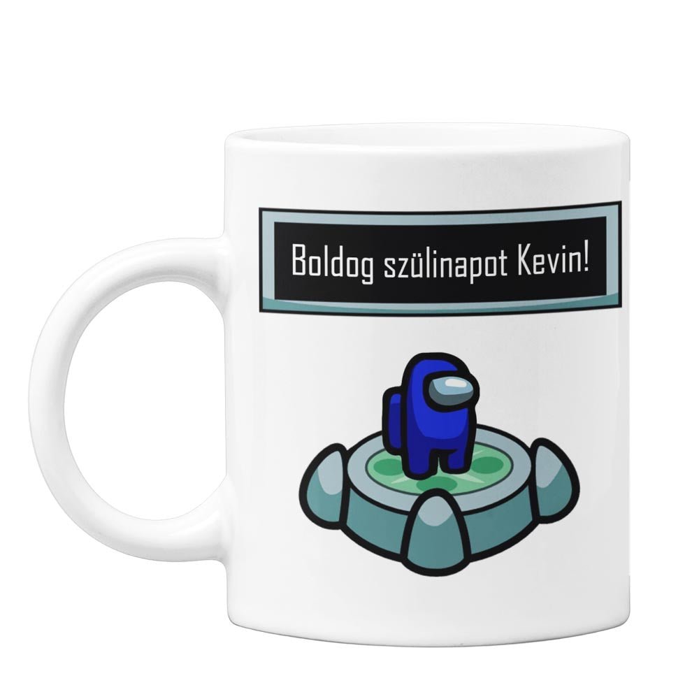 Among us szülinapi bögre egyedi felirattal 2 - Bogreguru