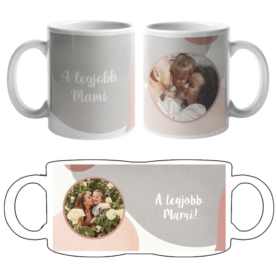 Anyák Napi Pasztell Egyedi Fényképes Bögre - Bogreguru