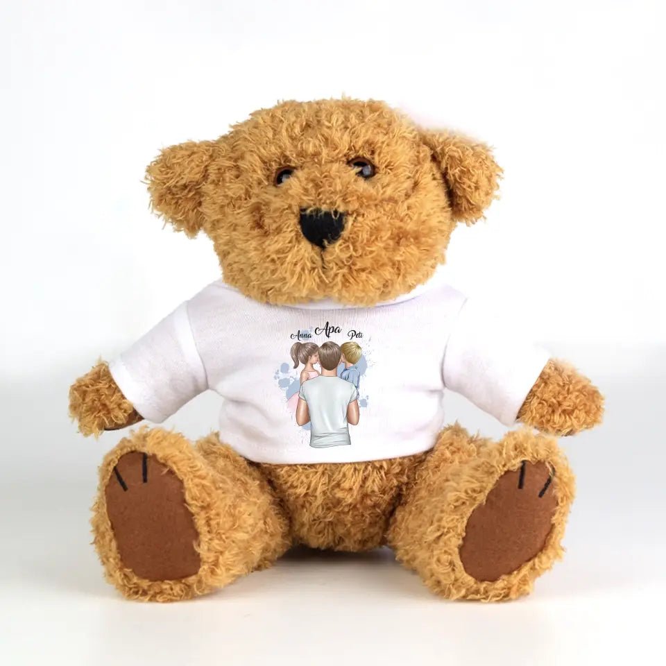 Apa két kisgyerekkel egyedi maci - Bogreguru