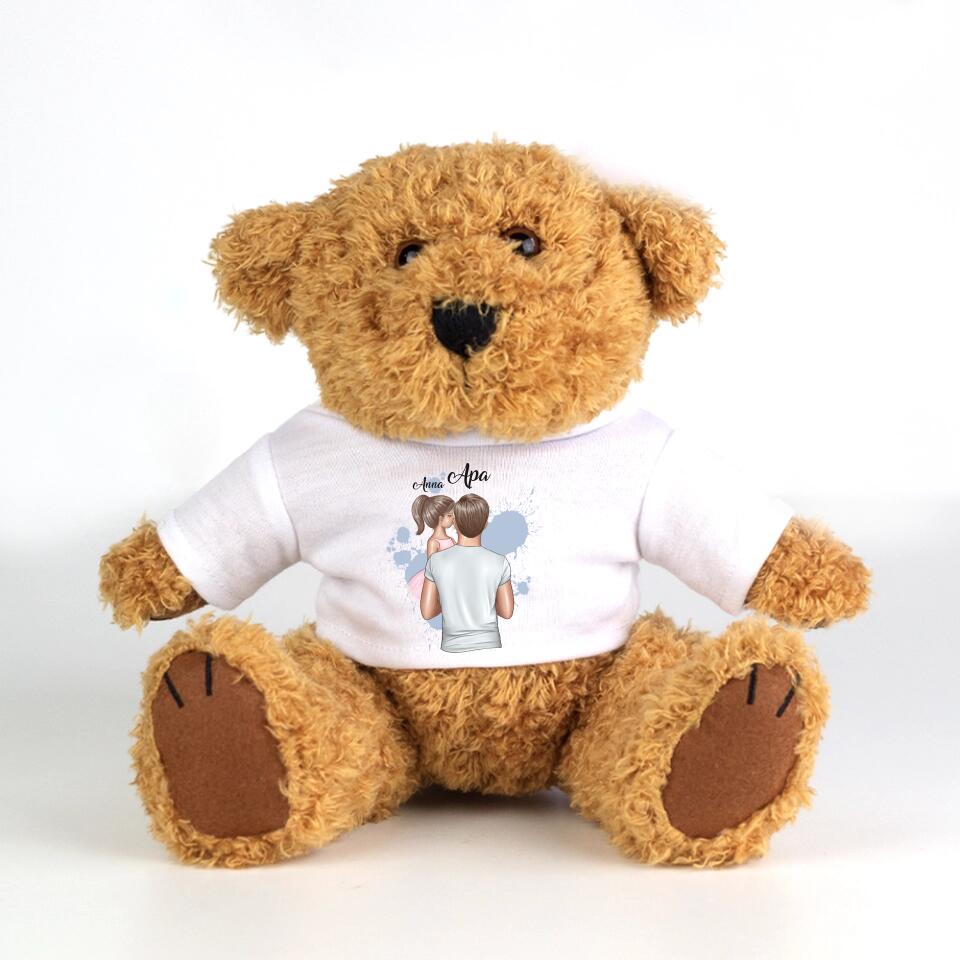 Apa kislánnyal egyedi maci - Bogreguru