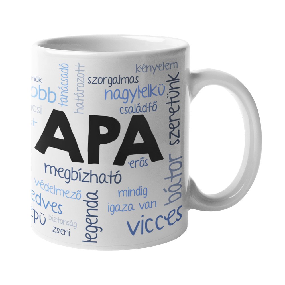 Apák napi szófelhős bögre - Bogreguru