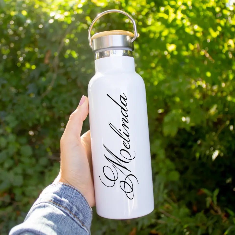 Bambusz fedeles kulacs saját névvel - Bogreguru