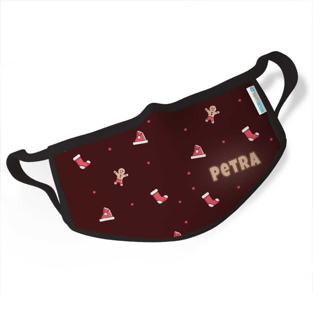 Bordó karácsonyi maszk egyedi neves - Bogreguru