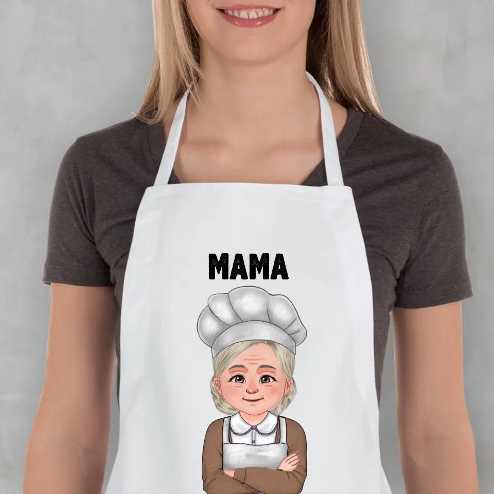 Cuki karakteres kötény Mamának egyedi felirattal - Bogreguru