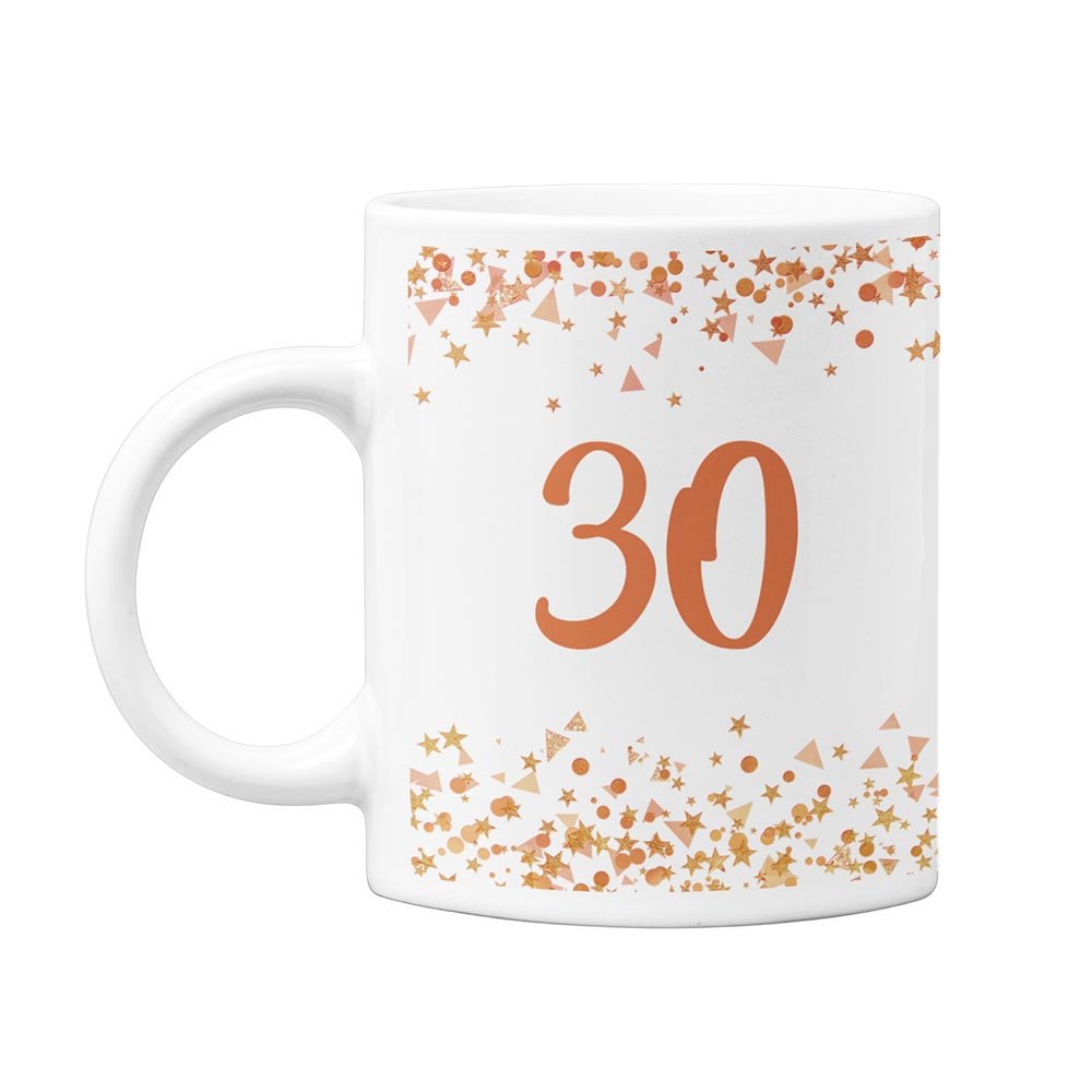 Egyedi feliratos konfettis szülinapi bögre különböző színekben - Bogreguru