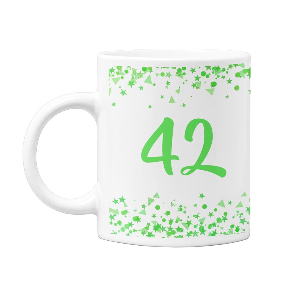 Egyedi feliratos konfettis szülinapi bögre különböző színekben - Bogreguru