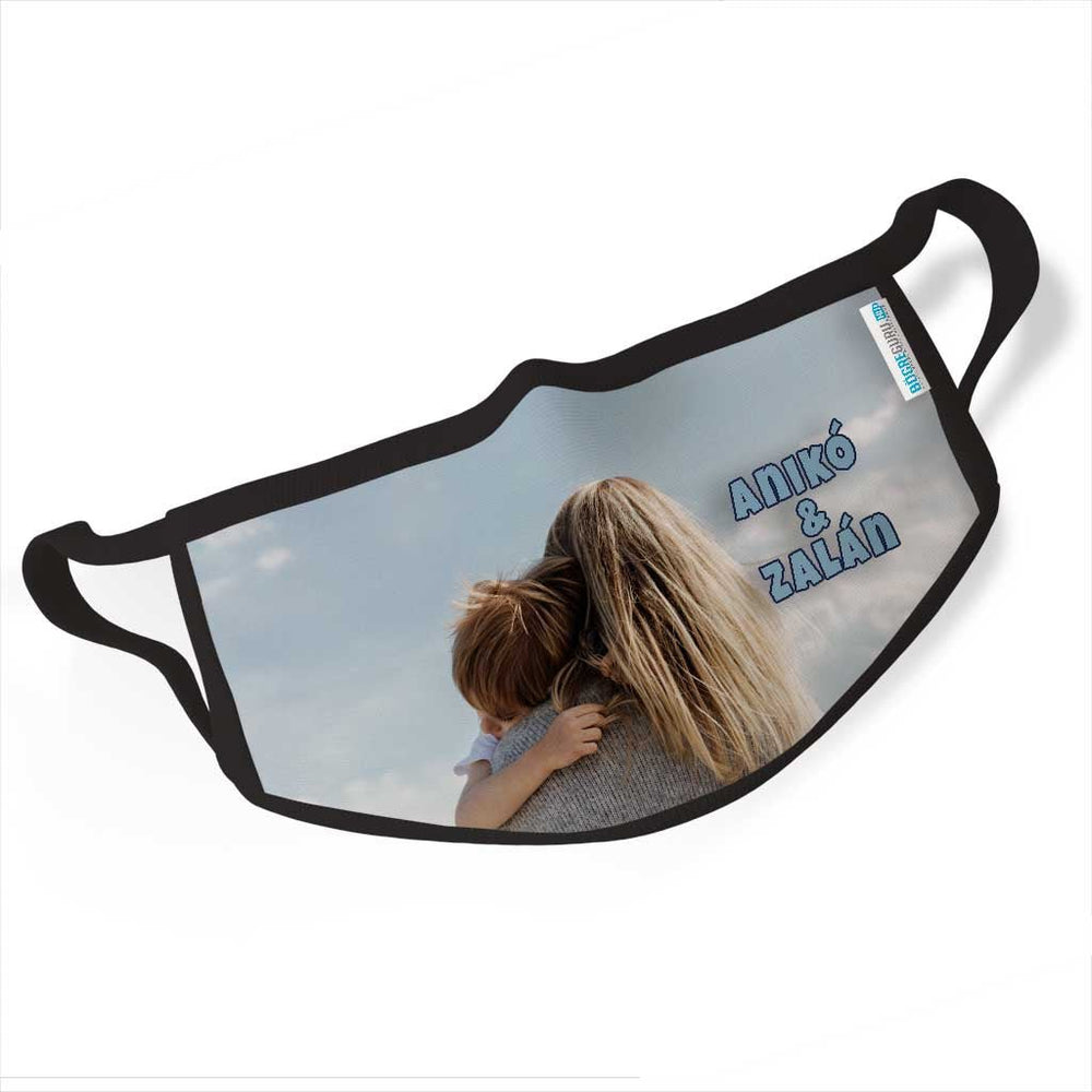 Egyedi fényképes maszk felirattal - Bogreguru