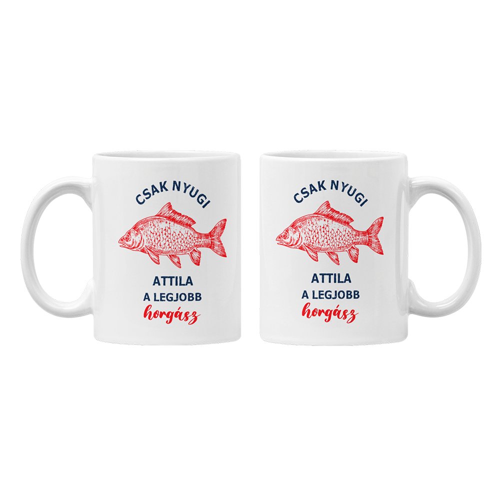 Egyedi neves horgász bögre - Bogreguru