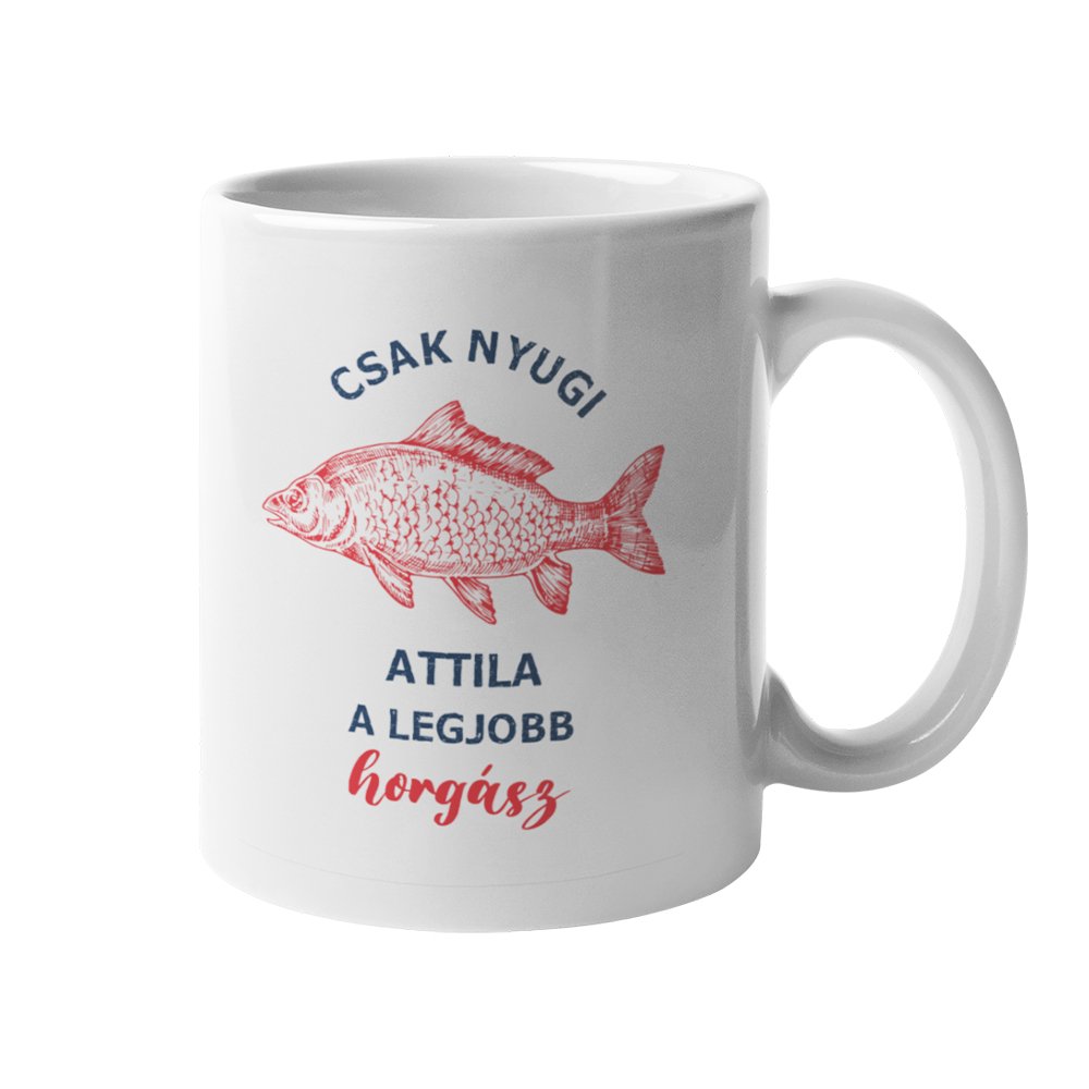 Egyedi neves horgász bögre - Bogreguru