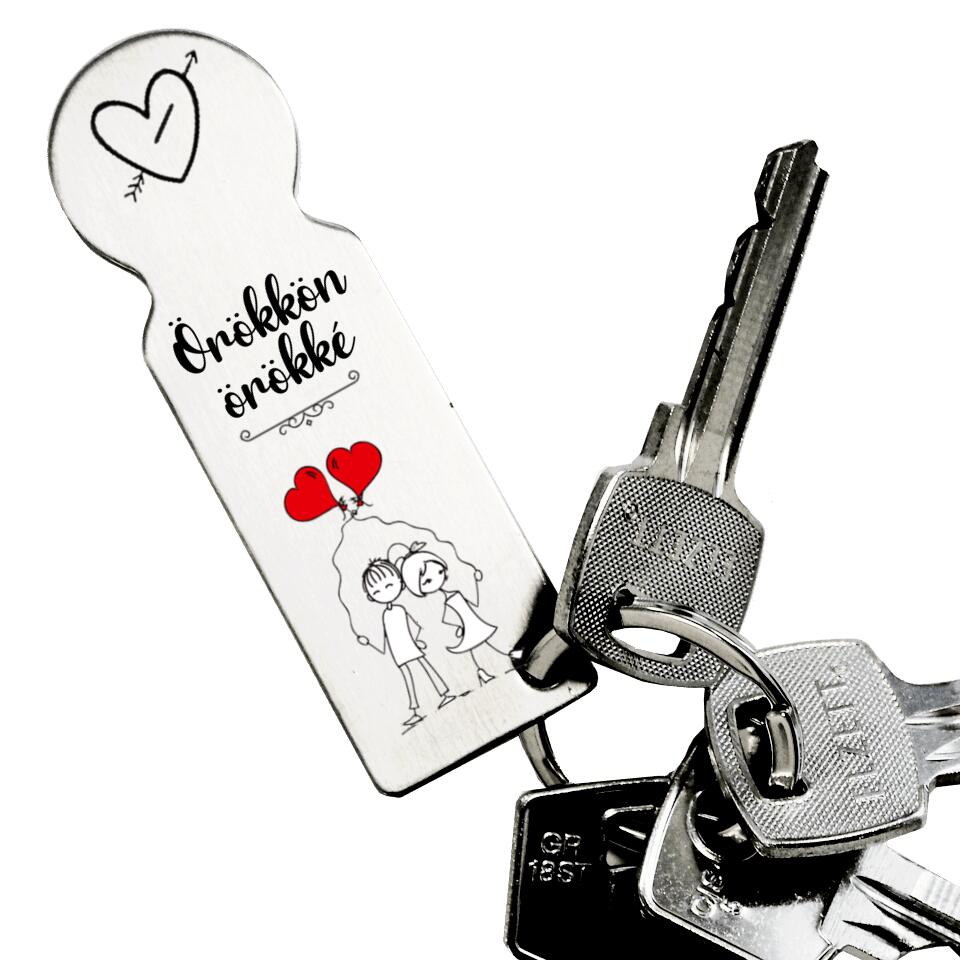 Esküvői páros bevásárlókocsi érme kulcstartó - Bogreguru