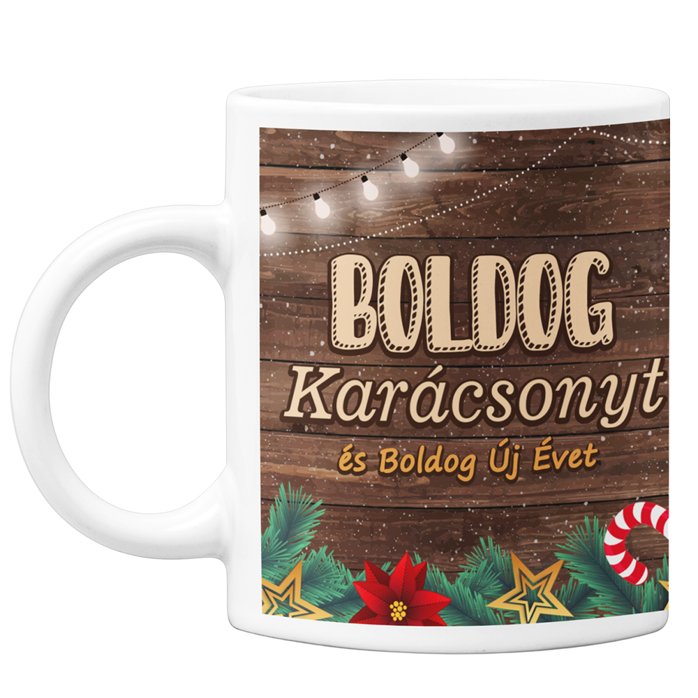 Karácsonyi famintás bögre