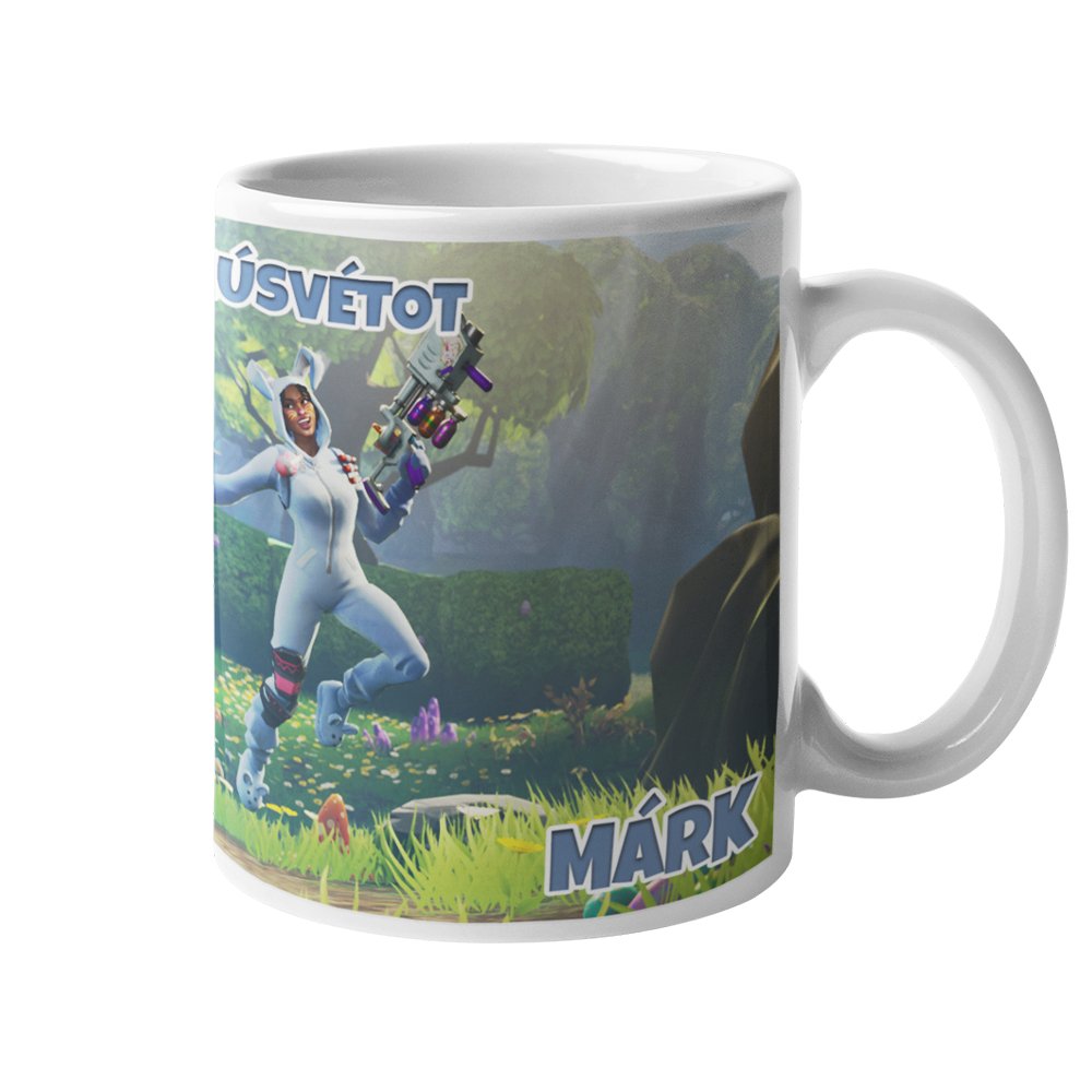 Fortnite Húsvéti bögre egyedi névvel 3 - Bogreguru
