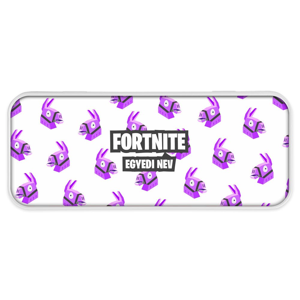 Fortnite láma mintás fém tolltartó egyedi neves - Bogreguru
