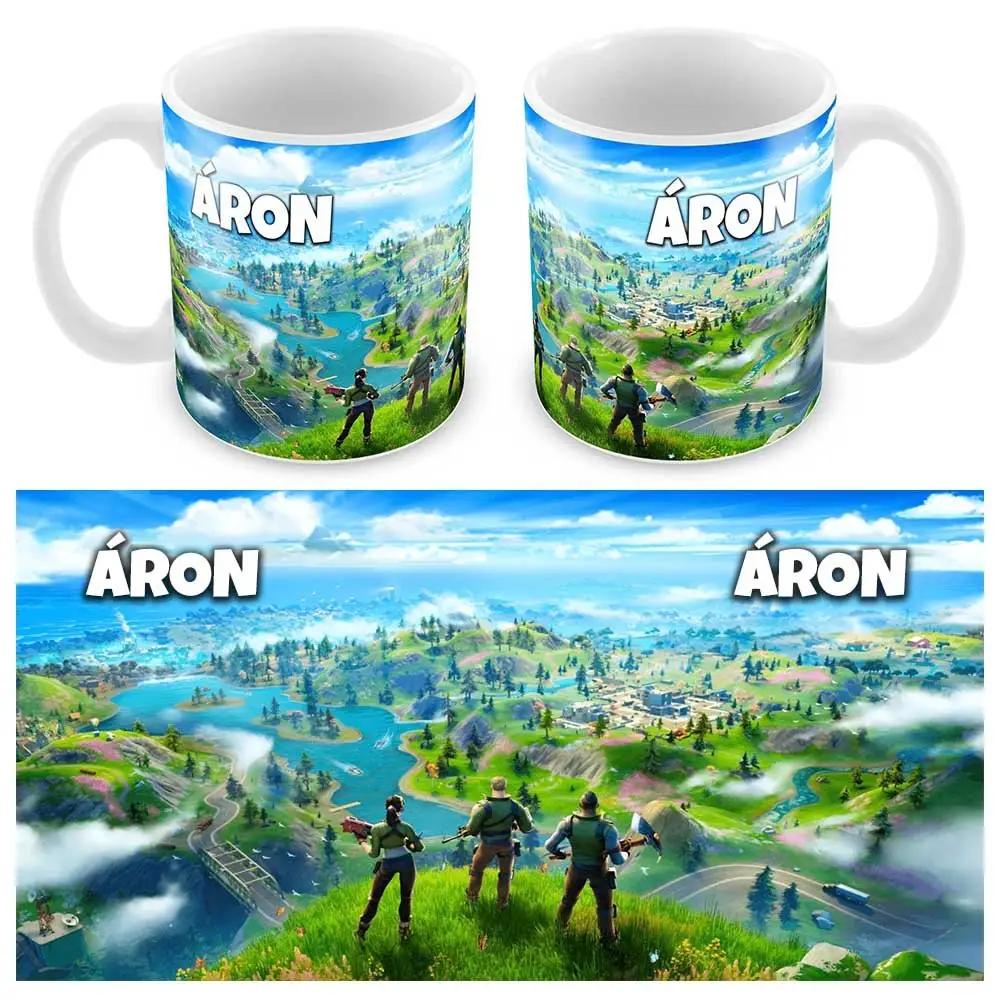 Fortnite New World Bögre egyedi névvel - Bogreguru