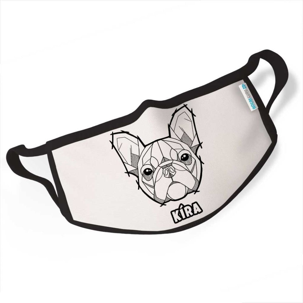 Francia bulldogfej maszk egyedi neves - Bogreguru
