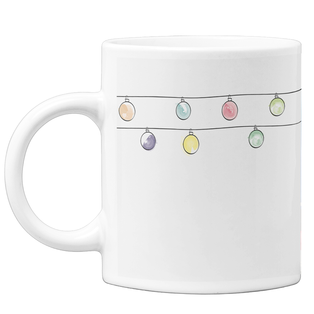 Karácsonyi girlandos bögre