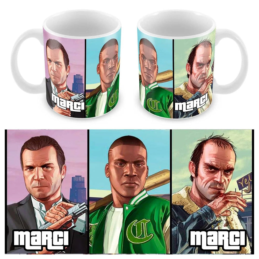 GTA 5 Team 2 Bögre egyedi névvel - Bogreguru