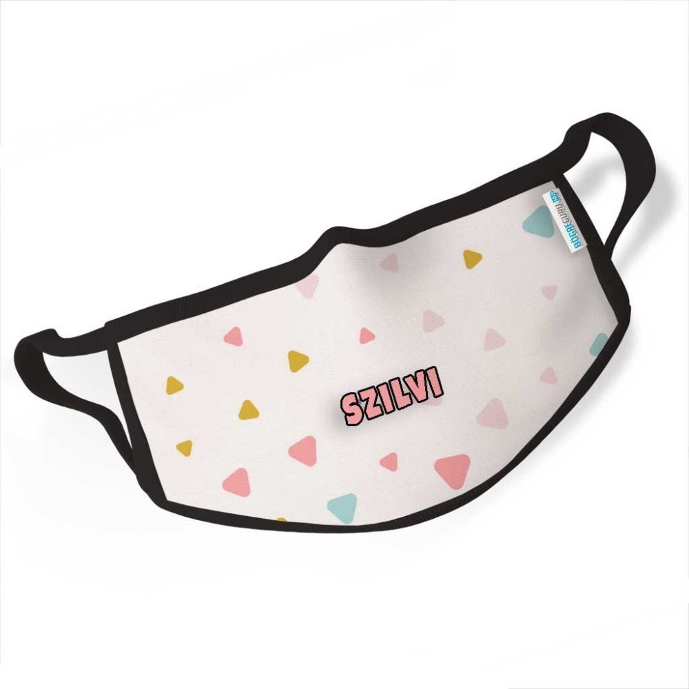 Háromszöges maszk egyedi neves - Bogreguru