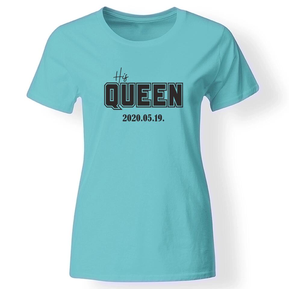 His Qeen női póló évszámmal - Bogreguru