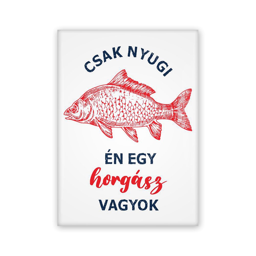 Horgász hűtőmágnes - Bogreguru