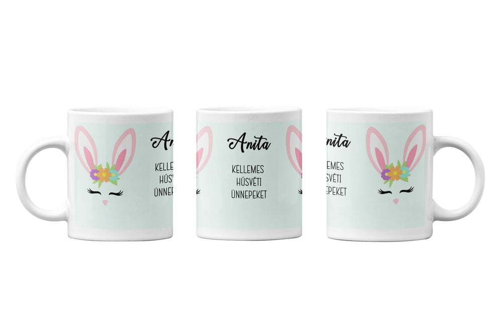 Húsvéti minimal bögre egyedi névvel - Bogreguru