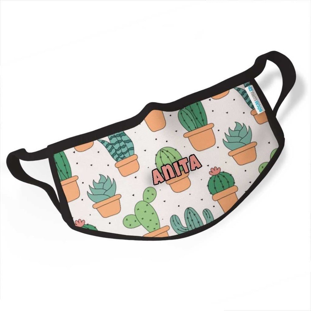 Kaktuszos maszk egyedi neves - Bogreguru