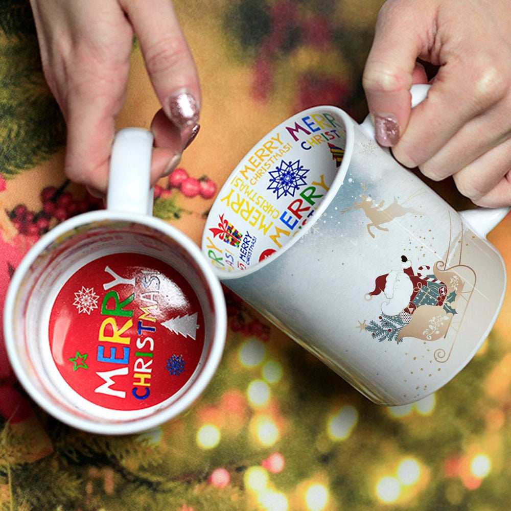 Karácsonyi belsőjű bögre Nagybácsinak - Bogreguru